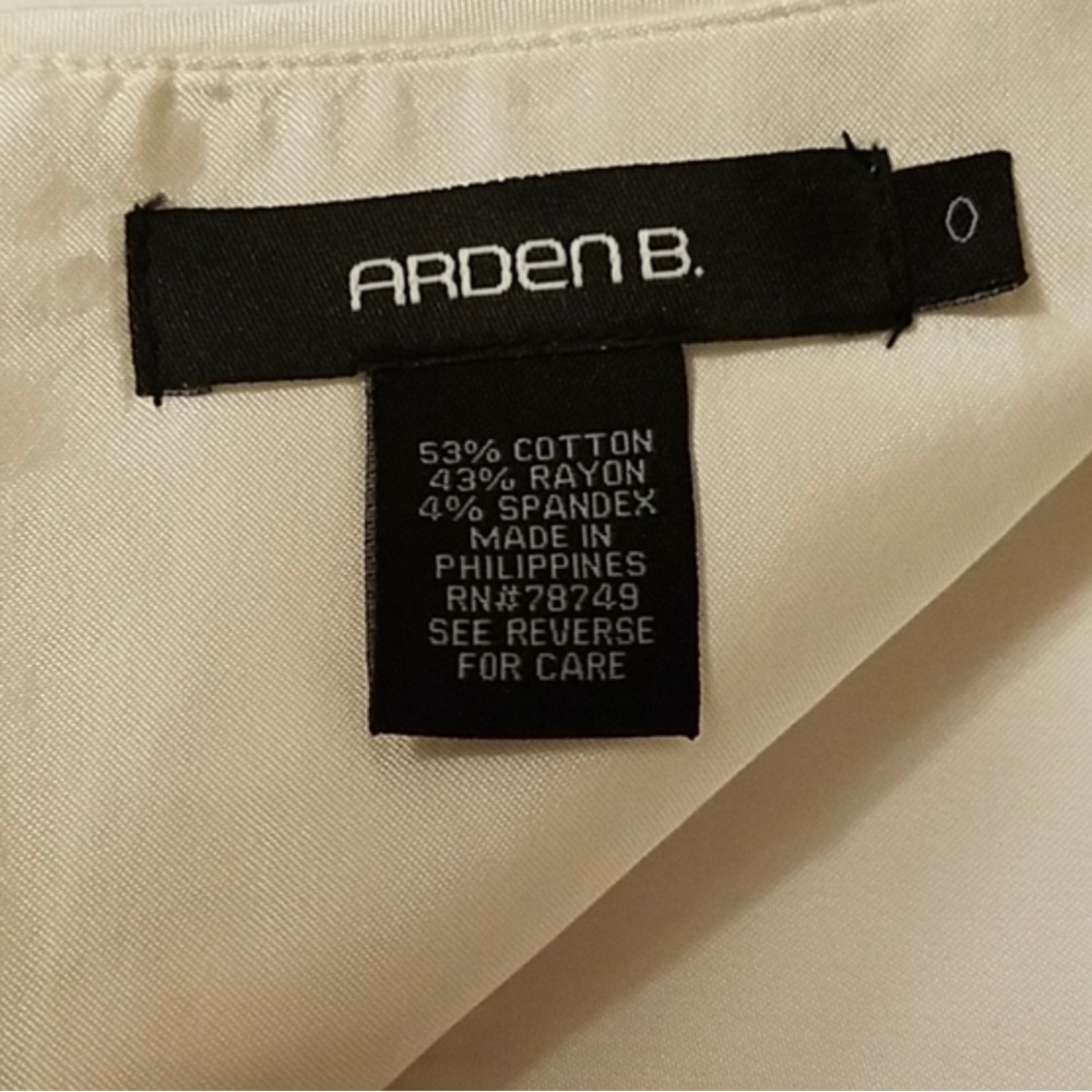 Arden B White Mini Skirt with Button Detail - Picture 2 of 6